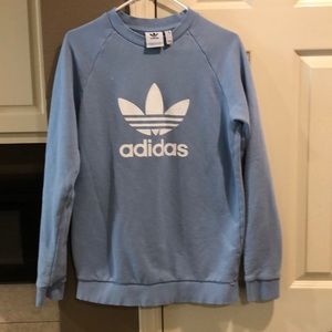 baby blue adidas crew neck